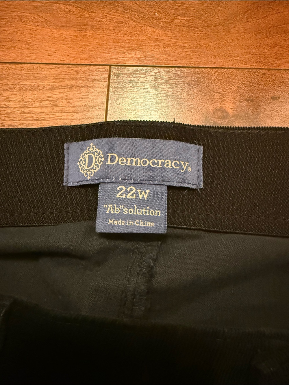 NWT Democracy Absolution Passion Straight Leg Black Corduroy Pants 22W - Picture 4 of 4